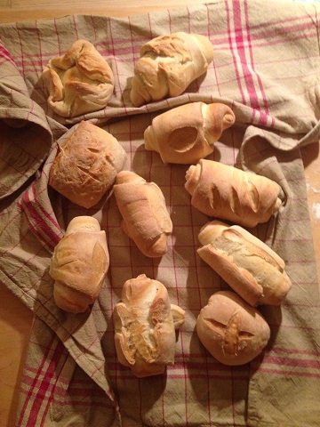 Varie forme di pane fatto in casa