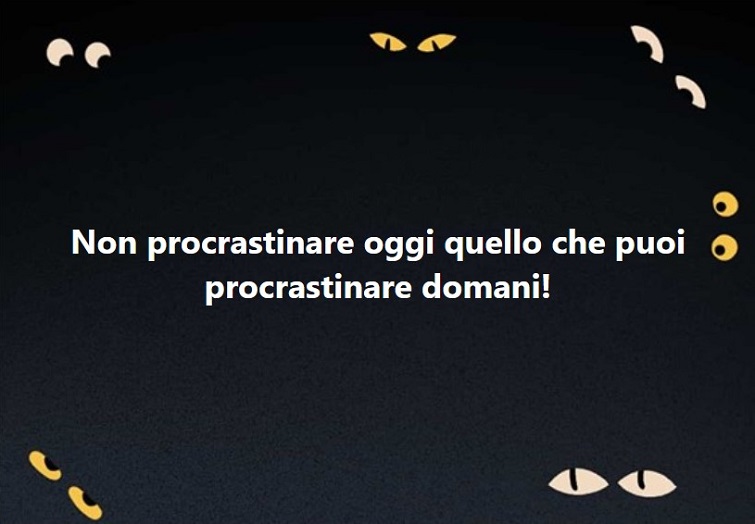 Non procrastinare